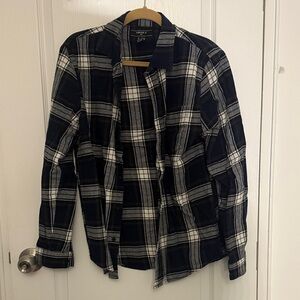 American Eagle Outfitters Black and White Checkered Shirt